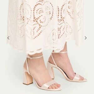 Satin Ankle-Strap Sandals